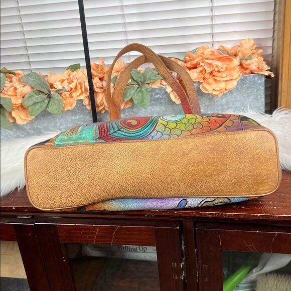 Anuschka Hand-Painted Multicolor Tote Bag - Picture 5 of 10